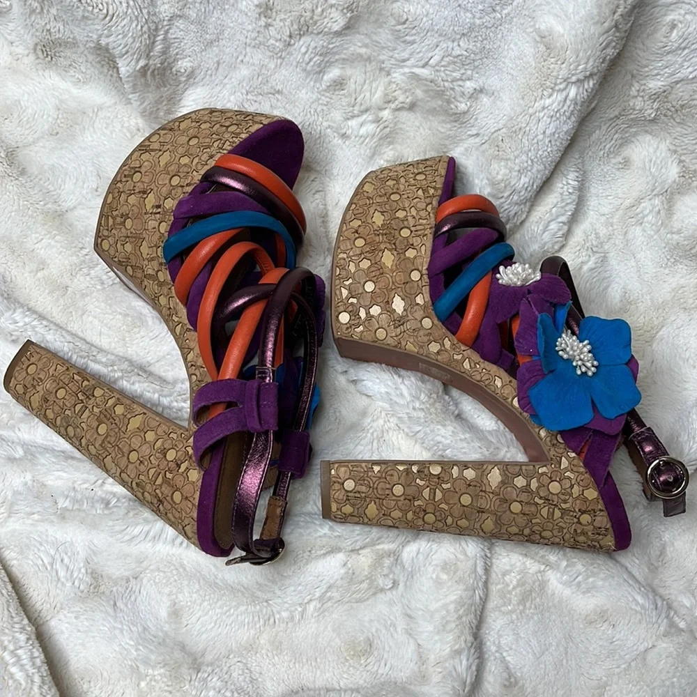 KG by Kurt Geiger size 40 London Britton platform high heel block sandals